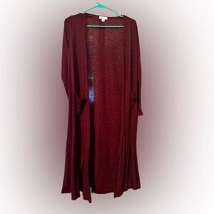 Luluroe cardigan size XS burgundy color